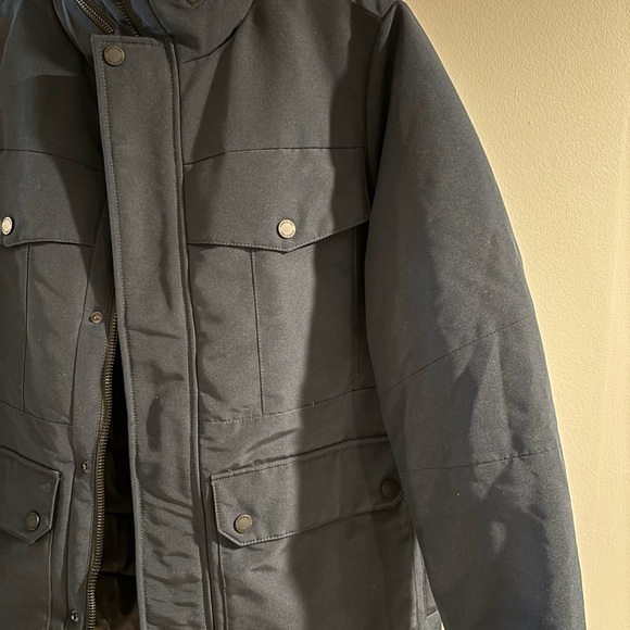 NWT Kenneth Cole Navy Blue Water Resistant Puffer Coat Jacket Size M - Picture 9 of 9